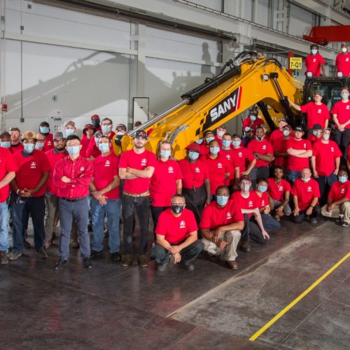 SANY America Recently Rolled Out the 100th SY215C Medium Excavator