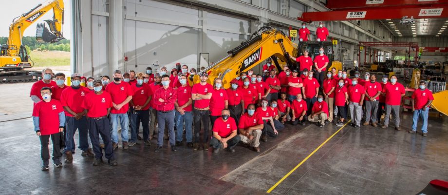 SANY America Recently Rolled Out the 100th SY215C Medium Excavator